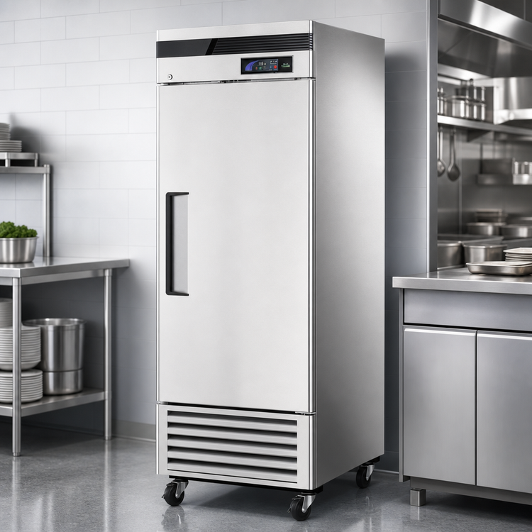 Product image #3 for Turbo Air Super Deluxe One-Section Reach-In Refrigerator, 19.03 Cu. Ft., Right-Hinged Solid Door