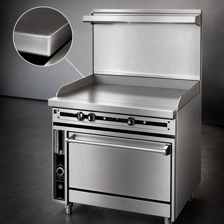 Product image #3 for Titan JTRH-36GT-36 Heavy Duty 36" Gas Griddle Top Range with Standard Oven