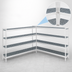 Thumbnail image #3 for Fermostock 4-Tier Corner Expansion Shelving Unit with Polymer Inserts, 59 W x 18 D x 66 H
