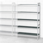 Thumbnail image #3 for Fermod Fermostock 5R42B83-E 5-Tier Perforated Polymer Shelving Add-On Unit, 42"W x 18"D x 83"H, Gray