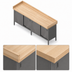 Thumbnail image #3 for John Boos 84-Inch x 24-Inch Northern Hard Rock Maple Enclosed Base Work Table with Sliding Doors and 4-Inch Coved Riser