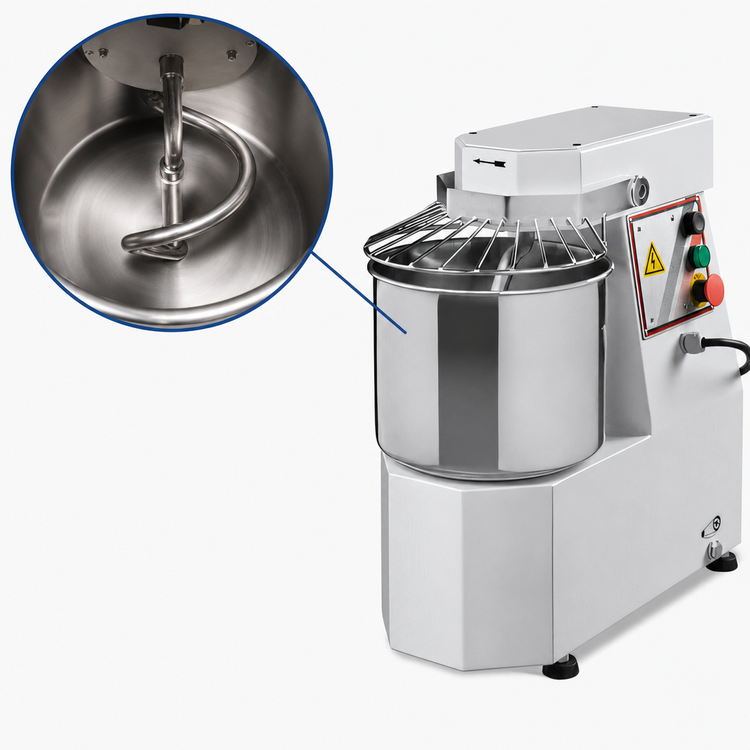 Product image #3 for Trento Avancini SP10 Heavy-Duty Spiral Dough Mixer, 22 lb Capacity, 1-Speed