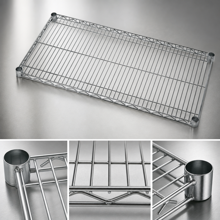 Product image #3 for Quantum 42"W x 24"D 304 Stainless Steel Wire Shelf