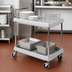 Thumbnail image #3 for Metro Deep Ledge 2-Tier Open Base Utility Bus Cart with Adjustable Polymer Shelves