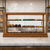 Thumbnail image #4 for Koolmore 44-Inch Countertop Straight-Glass Bakery Display Case with 3 Shelves and Rear Sliding Doors