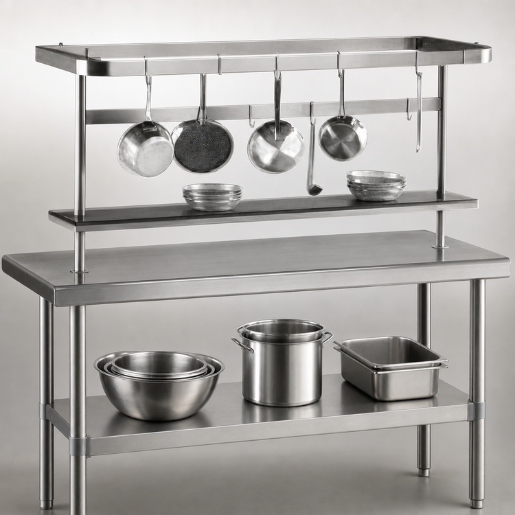 Product image #3 for Advance Tabco SCT-36 Table-Mounted Circular Stainless Steel Pot Rack, 36 Inches Long