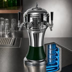Thumbnail image #3 for Perlick Corporation 4056GR5BPC Glycol-Cooled 5-Faucet Countertop Draft Beer Tower, Polished Chrome with Green Ceramic Skirt