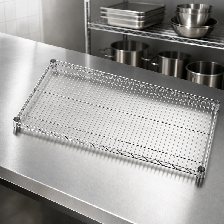 Product image #3 for Quantum 60" W x 21" D 304 Stainless Steel Wire Shelf
