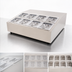 Thumbnail image #3 for Omcan Countertop Refrigerated Salad Bar Prep Rail Station, 28 Inch Wide, 8 x 1/6 Pan Capacity