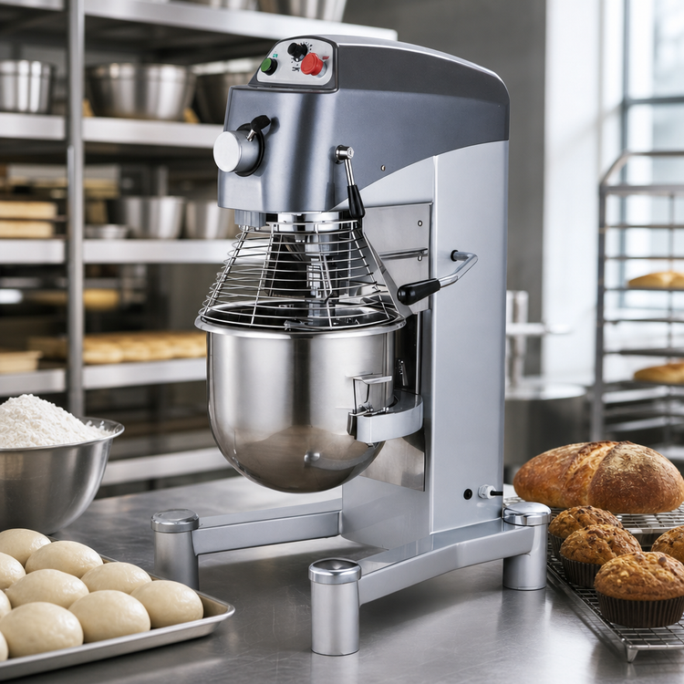 Product image #3 for Omcan USA 40 Qt Heavy-Duty Floor Planetary Mixer, 3-Speed, Gear-Driven, 220V/60/3-Phase