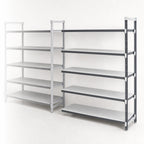 Thumbnail image #3 for Cambro Camshelving® Elements EXA214284S5480 Solid Polymer Shelving Add-On Unit, 5-Tier, 21 x 42 x 84 Inches, Speckled Gray