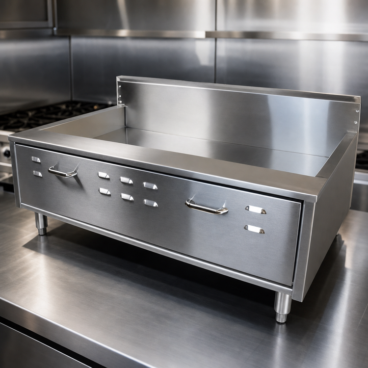 Product image #3 for Comstock-Castle 41-Inch Flat Bottom Countertop Gas Funnel Cake Fryer, 38-48 lb. Fat Capacity, 100,000 BTU