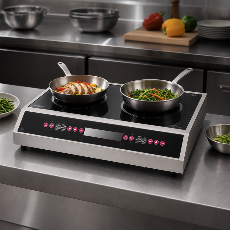 Product image #3 for Vollrath Professional-Series Dual Hob Side-by-Side Countertop Induction Range
