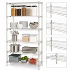Thumbnail image #3 for Metro Super Erecta 5N427BR 30"W x 21"D x 74"H 5-Shelf Stationary Starter Wire Shelving Unit, Zinc Finish