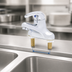 Thumbnail image #3 for T&S Brass B-2711-WS-VR 4-Inch Centers Deck Mount Single Lever Faucet with Vandal-Resistant 1.5 GPM Aerator