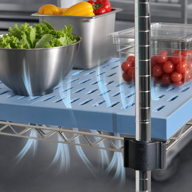 Product image #3 for QuadPLUS 54-Inch x 21-Inch Louvered Polymer Shelf Mat
