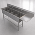 Thumbnail image #3 for John Boos Pro-Bowl 4-Compartment Stainless Steel Floor Model Sink with Right Drainboard, 12