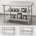 Thumbnail image #3 for Adjustable Stainless Steel Undershelf for 72 x 30-Inch Work Tables with Uni-Lok Hat Channel Frame