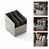 Thumbnail image #3 for American Metalcraft Three-Section Etched Stainless Steel Flatware Holder