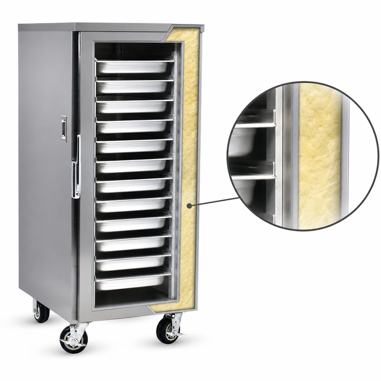 Product image #3 for Full-Height Insulated Enclosed Transport Cabinet with 13 Universal Tray Slides