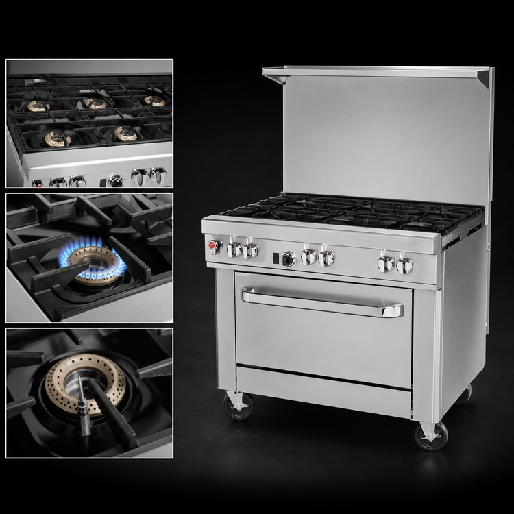 Product image #3 for Southbend Ultimate 36-Inch Gas Restaurant Range with 6 Star/Saute Burners and Standard Oven
