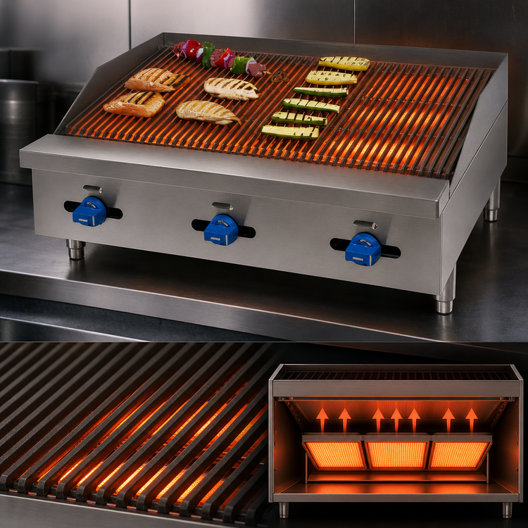 Product image #3 for Comstock-Castle 36-Inch Countertop Gas Radiant Char-Broiler