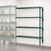 Thumbnail image #3 for Eagle Group Valu-Gard 4-Tier Add-On Wire Shelving Unit, 42 Inch W x 24 Inch D x 63 Inch H, Green Epoxy