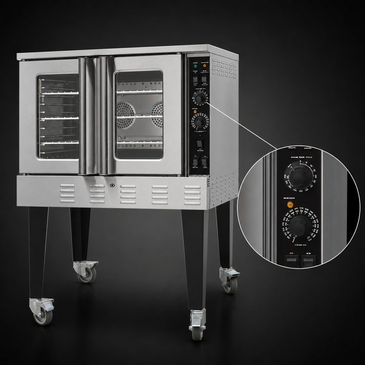 Product image #3 for Omcan 40-Inch Full-Size Single Deck Natural Gas Convection Oven