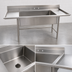 Thumbnail image #3 for Eagle Group S14 Series Single-Compartment Stainless Steel Sink with 20 x 20 x 14 Inch Bowl and 8-Inch Backsplash