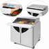 Thumbnail image #3 for Turbo Air Super Deluxe 36-1/4-Inch Two-Section Mega Top Sandwich/Salad Prep Table with Slide-Back Lid, 15-Pan Opening, 9 Cu. Ft., Rear-Mounted Refrigeration