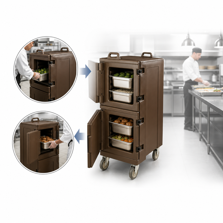 Product image #4 for Cateraide Insulated Double-End Loader Food Pan Carrier