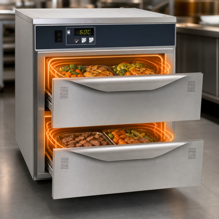 Product image #3 for Alto-Shaam Halo Heat Narrow Freestanding Two-Drawer Vented Warming Drawer