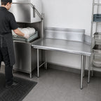 Thumbnail image #3 for Advance Tabco DTC-S30-84R Right-Hand Straight Clean Dish Table, 83 x 30 Inches, 10-1/2 Inch Backsplash, 14-Gauge 304 Stainless Steel