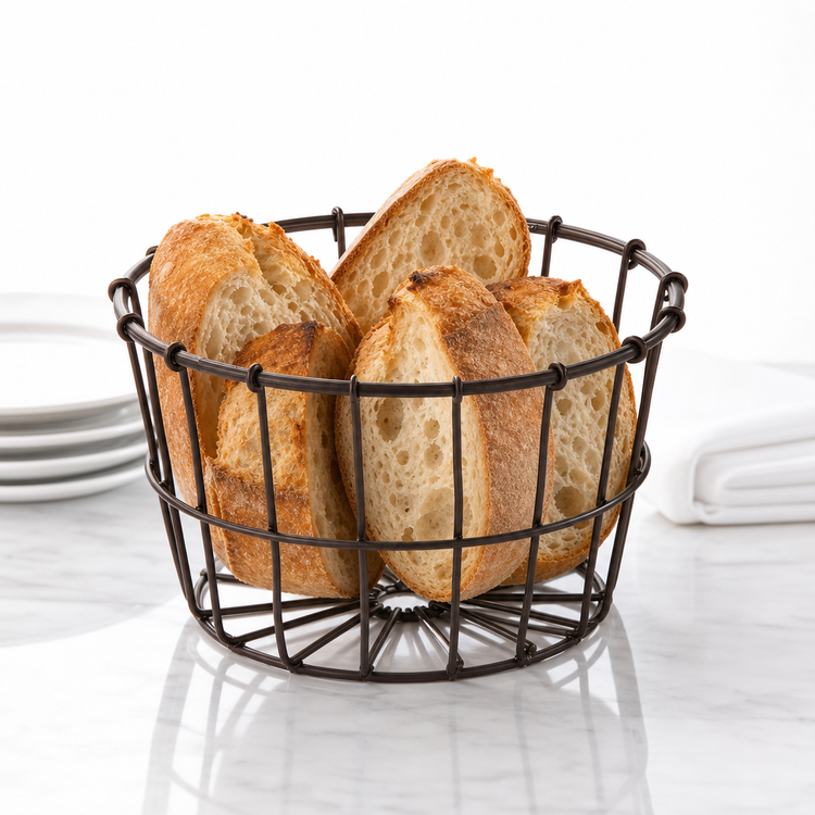 Product image #3 for American Metalcraft Large Round Bronze Wire Serving Basket, 7-Inch Top Diameter