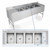 Thumbnail image #3 for John Boos 4-Compartment Underbar Sink Unit with Dual 12-Inch Drainboards, 72 x 21 Inches