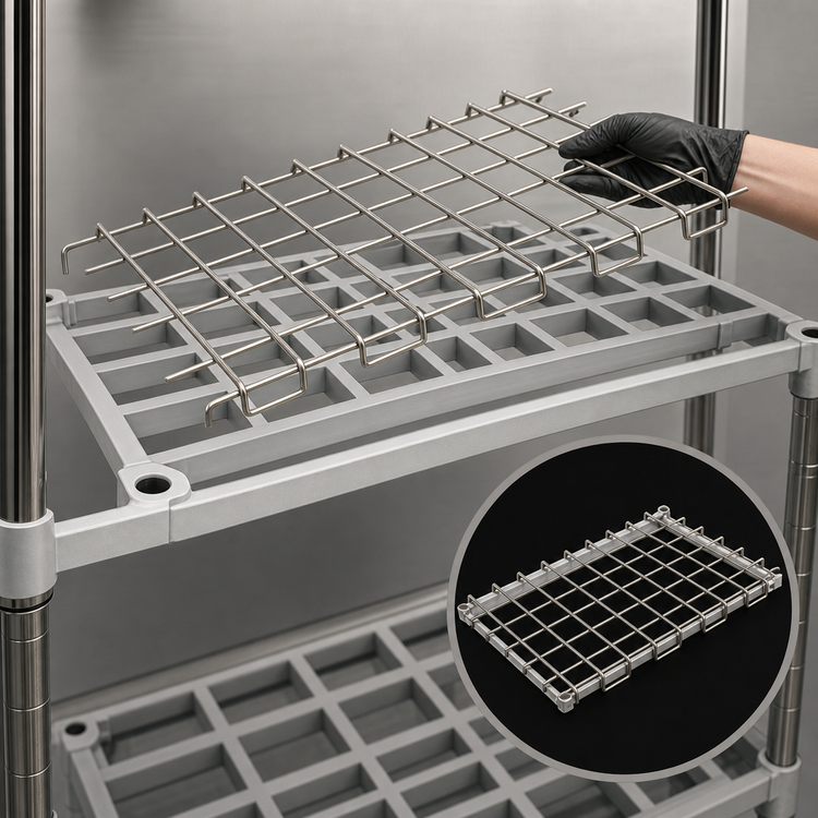 Product image #3 for EagleGard Hybrid Epoxy Dunnage Shelf with Removable Wire Mat, 48 x 21 Inches