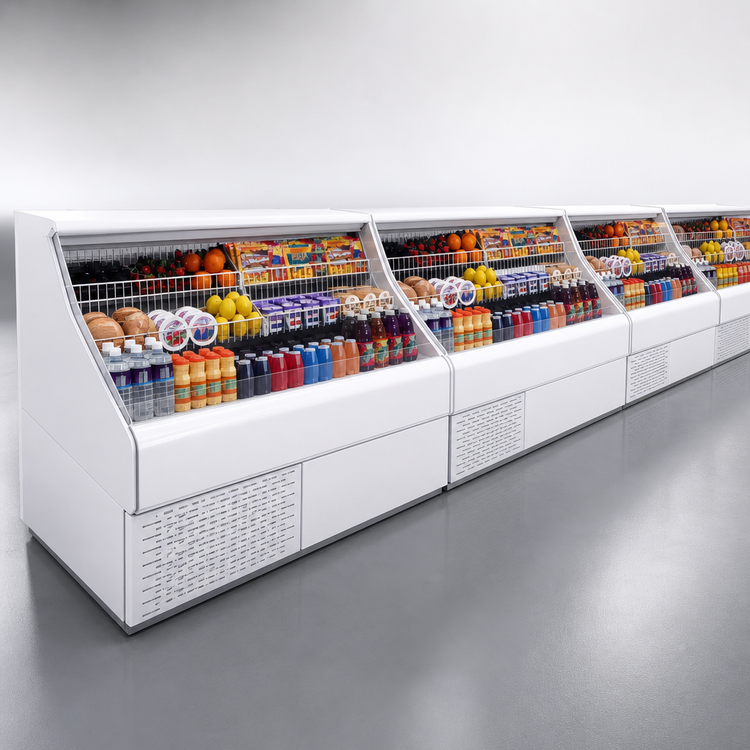 Product image #3 for Howard-McCray Ovation Series 63-Inch Remote Curved Open Impulse Merchandiser Cooler, 44-Inch High