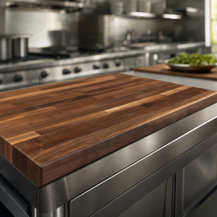 Product image #3 for Boos Block Blended Edge Grain American Black Walnut Kitchen Countertop, 30 x 25 x 1-1/2 Inch, Varnique Finish