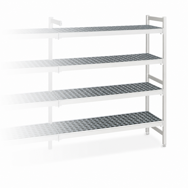 Product image #3 for Fermod Fermostock 4-Tier Polymer Shelving Expansion Unit, 66 Inch H x 35 Inch W x 22 Inch D