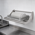 Thumbnail image #3 for Advance Tabco Wall-Mounted Tubular Sorting Shelf, 22 Inch Stainless Steel, Holds 1 Full-Size Dish Rack