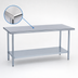 Thumbnail image #3 for Duke Manufacturing 60 x 36 Inch Stainless Steel Work Table with Undershelf, 36-Inch High, No Backsplash
