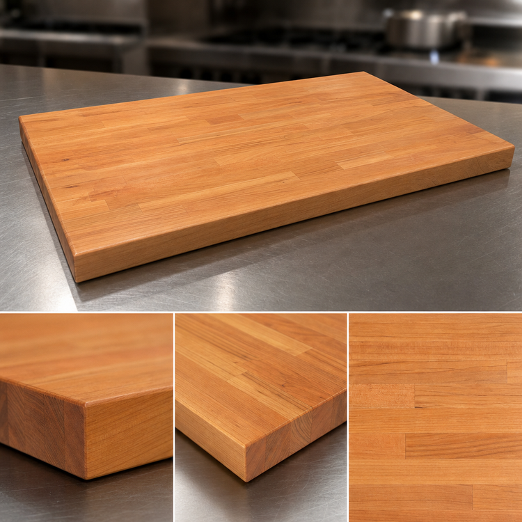 Product image #3 for John Boos Boos Block Blended Edge Grain American Cherry Kitchen Countertop, 36 x 25 x 1.5 Inches, Varnique Finish