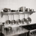 Thumbnail image #3 for Stallion Wall-Mount Commercial Pot Rack Shelf with 8 Hooks, 96 x 18 Inches