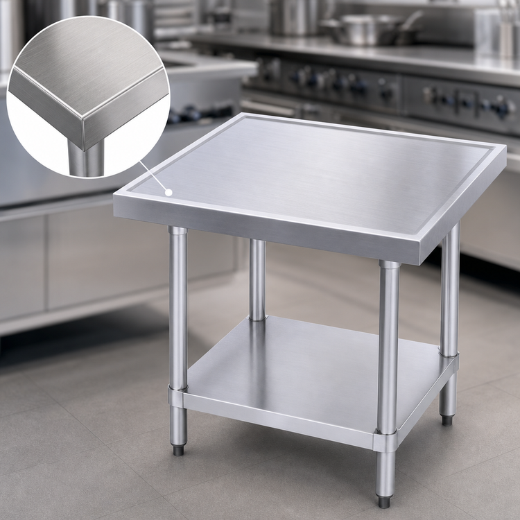 Product image #3 for Advance Tabco MT-SS-302 Stainless Steel Equipment Stand with Adjustable Undershelf, 24 x 30 x 24 Inches