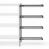 Thumbnail image #3 for Valu-Master 4-Tier Add-On Wire Shelving Unit, 42 x 21 x 63 Inches, Pewter Gray Epoxy