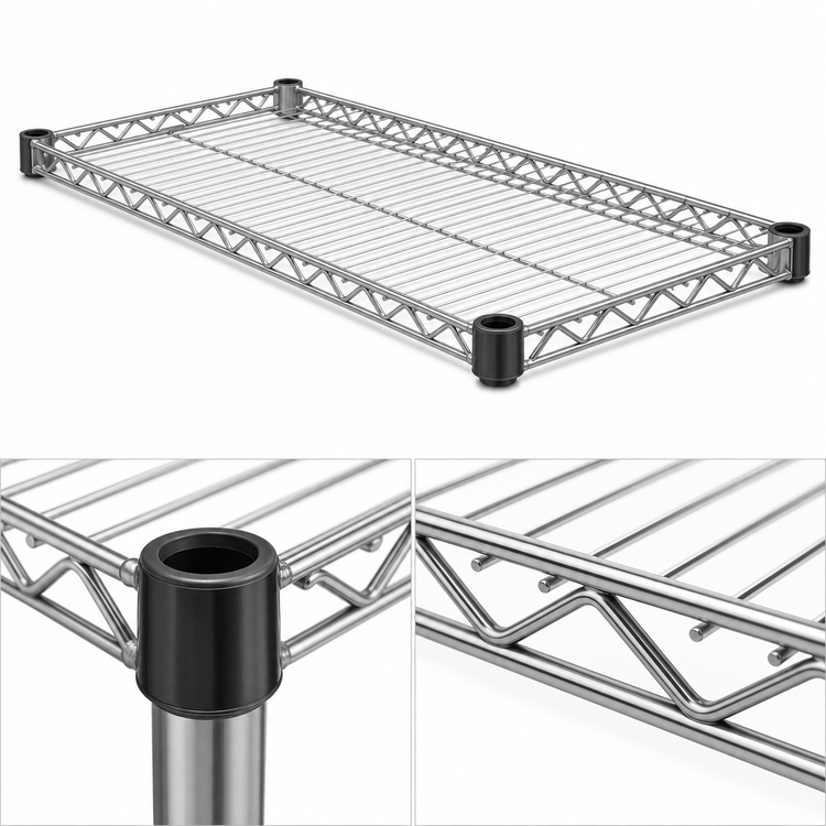Product image #3 for Eagle QuadTruss Quad-Adjust 54"W x 21"D Stainless Steel Wire Shelf, 600 lb Capacity