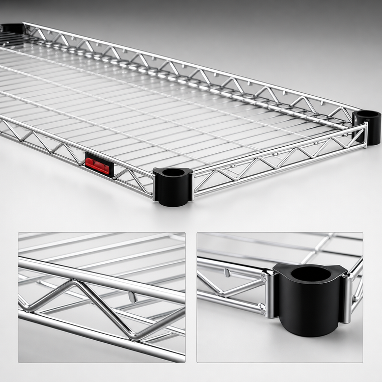 Product image #3 for Eagle Group QuadTruss Quad-Adjust 54" x 24" Chrome-Plated Wire Shelf, 600 lb. Capacity