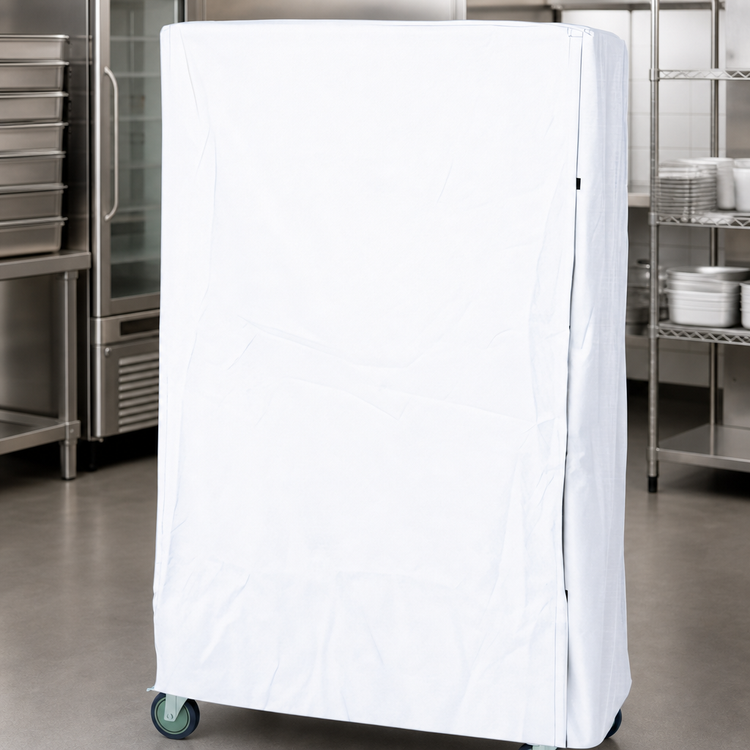 Product image #3 for Quantum Wire Cart Cover for 24 x 72 x 74 Inch Carts, White 400 Denier Nylon with Velcro Flap