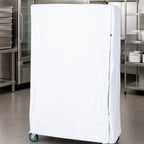 Thumbnail image #3 for Quantum CC247274WNV Wire Cart Cover, 400 Denier White Nylon, Velcro Flap, Fits 24 x 72 x 74 Inch Carts