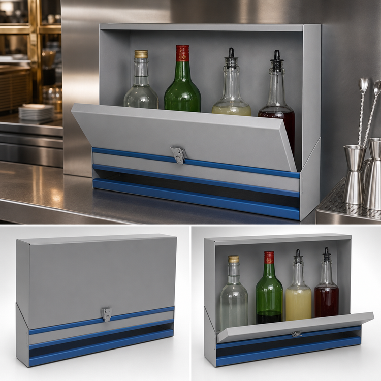 Product image #3 for Advance Tabco Prestige Signature Series 18-Inch Single-Tier Stainless Steel Speed Rail with Locking Cover